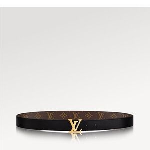 Louis Vuitton Black and Gold Women's Belt